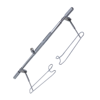 Schott Eye Speculum, Fenestrated Wire Blade, Round Pole Rotatable Adjustment, 12mm Wide Blades, For Children 