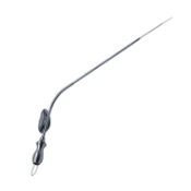 Schuknecht Suction Tube, 22ga, Thumb Plate Cutoff (Bypass), Working Length 3" (78mm), Overall Length 4.8" (120mm) 