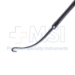 Scobee Oblique Muscle Hook, Curved Shaft, Flat 4.5mm Hook, Serrated Flat Handle, Polished Finish, Overall Length 5-1/4" (133mm) - 5-1675