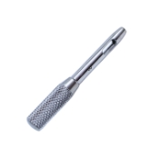Searcy Chalazion Trephine, Supplied, Blade Guard, Resharpenable 3mm Blade, Double Windows, Round Knurled Handle, Polished Finish, Overall Length 2" (52mm) 699561,May-15,E2704