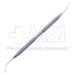 Seibel Style Nucleus Chopper / Safety Quick Chopper, Double Ended, Use In LH, RH Dominant Surgeon, Seibel End, Curved Interior Cutting Edge, 0.5mm Olive Shaped Tip, 15mm From Bend To Tip, Safety Chopper End, 0.5mm Olive Shaped Blade, 1mm Bend, Angled 10mm From Bend To Tip, Stainless Steel, Overall Length 5-1/2" (140mm) - 9-25647-RR