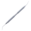 Seibel Style Nucleus Chopper / Safety Quick Chopper, Double Ended, Use In LH, RH Dominant Surgeon, Seibel End, Curved Interior Cutting Edge, 0.5mm Olive Shaped Tip, 15mm From Bend To Tip, Safety Chopper End, 0.5mm Olive Shaped Blade, 1mm Bend, Angled 10mm From Bend To Tip, Stainless Steel, Overall Length 5-1/2" (140mm) 08-14536R,6940E,08-14536R