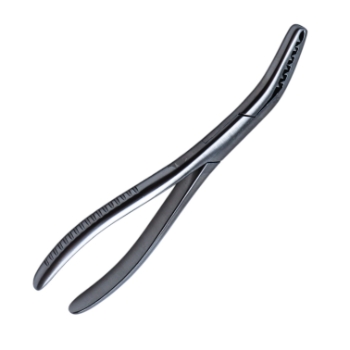 Semb Bone Holing Forceps, Curved Sideways, 8mm Wide Jaw, Deep Teeth, Without Ratchet, Overall Length 7-1/2" (190mm) 