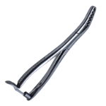 Semb Bone Holing Forceps, Curved Sideways, 8mm Wide Jaw, Deep Teeth, Ratchet, Overall Length 7-1/2" (190mm) 