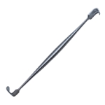 Senn Retractor, Double Ended, 3 Sharp Prongs, 8mm Spread, 19mm x 6.3mm (3/4" x 1/4") Solid Blade, Overall Length 6-1/4" (159mm) 