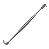 Senn Retractor, Double Ended, 3 Sharp Prongs, 8mm Spread, 19mm x 6.3mm (3/4" x 1/4") Solid Blade, Overall Length 6-1/4" (159mm) 