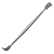 Senn Retractor, Double Ended, 3 Blunt Prongs, 9mm x 7mm Prongs, 7mm x 18mm Blade, Overall Length 6-1/4" (159mm) 