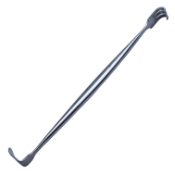 Senn Retractor, Double Ended, 3 Sharp Prongs, 9mm x 7mm Prongs, 7mm x 18mm Blade, Overall Length 6-1/4" (159mm) 