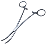 Shallcross Cystic Duct Forceps, Fully Curved, Serrated Jaws, Overall Length 8" (203mm) 