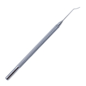 Sharvelle Style Sideport Nucleus Splitter, Ambidextrous, Angled 45 Degrees, 8mm Bend To Y Shaped Tip, Stainless Steel Round Knurled Handle, Overall Length 4-3/4" (121mm) 08-07112,6865E,08-07112