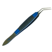Sheets-McPherson Tying Forceps, Titanium, 45 Degrees Angled Shafts, 10.5mm Tying Platform, 1mm Of Tip Crisscross Serrated, Serrated Handle, Dull Finish, Overall Length 3-1/2" (90mm) ET1807,2280T,ET1807