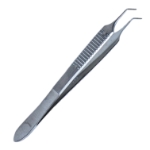 Shepard Tying Forceps, 45 Degrees Angled Shafts, With Tying Platform, Wide Serrated Handle, Overall Length 4-1/4" (110mm) E1855 A,2650E,E1855 A