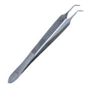 Shepard Tying Forceps, 45 Degrees Angled Shafts, With Tying Platform, Wide Serrated Handle, Overall Length 4-1/4" (110mm) E1855 A,2650E,E1855 A