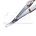 Shepard Intraocular Lens Forceps, Curved Up Shaft, 1.45mm x 2mm Respectively Cross Action Design, Slide Lock, Serrated Upper Lower Jaws, Overall Length 3-1/2" (90mm) - 5-3086