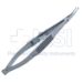 Shepard Intraocular Lens Forceps, Curved Up Shaft, 1.45mm x 2mm Respectively Cross Action Design, Slide Lock, Serrated Upper Lower Jaws, Overall Length 3-1/2" (90mm) - 5-3086