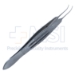 Shepard Tying Forceps, Curved, 6mm Tying Platforms, Wide Serrated Handle, Overall Length 4-1/4" (110mm) - 5-2966-C