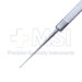 Shepard Iris Hook, Curved, Blunt 1mm Hook, Serrated Flat Handle, Polished Finish, Overall Length 4-3/4" (123mm) - 5-1650-B
