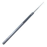 Shepard Iris Hook, Curved, Blunt 1mm Hook, Serrated Flat Handle, Polished Finish, Overall Length 4-3/4" (123mm) K3-5110,E0549 B,9254E,K3-5110,E0549 B