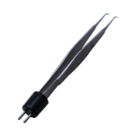 Shepard Style Bipolar Forceps, Angled 45 Degrees, 0.5mm Tip, 4mm Platforms, 10mm High Polish Area, Overall Length  4-1/2" (114mm) 