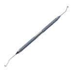 Sheperd-Whitman Capsule Polisher, Double Ended, Anterior/Posterior, Angled Left/Right Rings, 1.75mm Diameter, Semi-Sharp Top Bottom Edges, Round Handle, Overall Length 5-3/4" (146mm) E0523,1009E,E0523