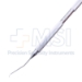 Siebel Nucleus Chopper, Double Ended, Stainless Steel, Left One End, Right Other End, Curved Interior Cutting Edge, 0.5mm Olive Tip, Slightly Angled, 15mm Bend to Tip, Round Knurled Handle - 9-25627-L-R-R