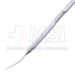 Siebel Nucleus Chopper, Double Ended, Stainless Steel, Left One End, Right Other End, Curved Interior Cutting Edge, 0.5mm Olive Tip, Slightly Angled, 15mm Bend to Tip, Round Knurled Handle - 9-25627-L-R-R