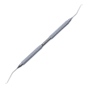Siebel Nucleus Chopper, Double Ended, Stainless Steel, Left One End, Right Other End, Curved Interior Cutting Edge, 0.5mm Olive Tip, Slightly Angled, 15mm Bend to Tip, Round Knurled Handle 