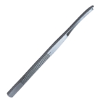 Silver Osteotome, Curved Left, 3mm Wide, Guard, Overall Length 7-1/8" (180mm) 