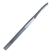 Silver Osteotome, Curved Left, 3mm Wide, Guard, Overall Length 7-1/8" (180mm) 
