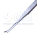 Silver Osteotome, Curved Right, 4mm Wide, Guard, Overall Length 7-1/8" (180mm) - 114-5487
