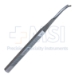Silver Osteotome, Curved Right, 4mm Wide, Guard, Overall Length 7-1/8" (180mm) - 114-5487