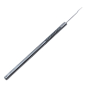 Sinskey Hook, Curved Shaft, Modified, 0.2mm Hook, Serrated Flat Handle, Polished Finish, Overall Length 4-3/4" (120mm) E0545 M,3221E,E0545M