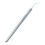 Sinskey Iris IOL Hook, Angled, 0.2mm Hook, Serrated Flat Handle, Overall Length 4-5/8" (117mm) E0545A,K3-5230