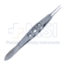 Snider Castroviejo Suture Forceps, 0.12mm, 1 x 2 Teeth, Tying Platform, Guide Pin, Three Hole Handle - 11-6-3661