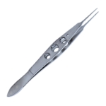 Snider Castroviejo Suture Forceps, 0.12mm, 1 x 2 Teeth, Tying Platform, Guide Pin, Three Hole Handle 643504,11/6/3661,K5-2550