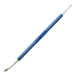 Spatula, Femtosecond, Double Ended, 0.8mm Angled, 0.8mm Straight, Round Grooved Grip Handle 
