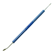 Spatula, Femtosecond, Double Ended, 0.8mm Angled, 0.8mm Straight, Round Grooved Grip Handle 
