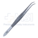 Splinter Forceps, Curved, With Pin, Serrated, Overall Length 5" (127mm) - 43-11130