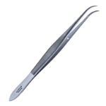 Splinter Forceps, Curved, With Pin, Serrated, Overall Length 5" (127mm) 