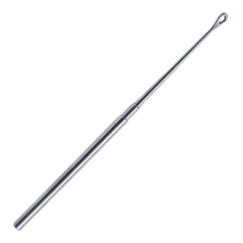Sprague Ear Curette, Large, 3mm Curved Loop, Round Smooth Handle, Overall Length 6-7/8" (174mm) 