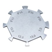 Stahl Caliper, Dull Finish, Measures: 7mm, 10mm, 10.5mm, 11mm, 11.5mm, 12mm, 12.5mm, 13mm, Overall Length 1.6" (40mm) K3-9300,E2401