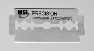 Stainless Steel Breakable Blades, Overall Length 1-3/4" (45mm), 10 Per Package 
