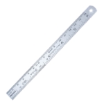 Stainless Steel Flexible Ruler, Dull Finish, Deeply Etched Graduations, Measures Up To 152mm In 1mm Increments, 6" In 1/32" Increments, Overall Length 6-1/4" (160mm) 595832,May-31,K3-9200,08-12105,E2420