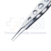 Stern-Castroviejo Suturing Forceps, Straight, 0.5mm, 1 x 2 Teeth, Tying Platform, With Lock, Three Hole Handle, Overall Length 4-1/4" (110mm) - 11-6-3663