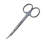 Stevens Tenotomy Scissors, Curved, Blunt Tips, Standard Model, 30mm Mid-Screw To Tip, Ring Handle, Two Tone Finish, Overall Length 4-3/8" (112mm) 