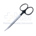 Stevens Tenotomy Scissors, Curved, Super Cut, Sharp Tips, Bottom Blade Serrated, Black Ring Handles, Overall Length 4-1/2" (115mm) - 19-133169