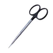 Stevens Tenotomy Scissors, Super Cut, Sharp Tips, Bottom Blade Serrated, Black Ring Handles, Overall Length 4-1/2" (115mm) 