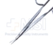 Stitch Removal Scissors, Curved, Thin Sharp Pointed Tips, 18mm From Screw To Tips, Two Tone Finish, Ribbon Style Ring Handles, Overall Length 4-7/8" (124mm) - 114-6116