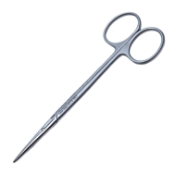 Strabismus Scissors, Straight, Rounded Shanks, Round Tapered Blades, Two Tone Finish, Overall Length 4-1/2" (115mm) 