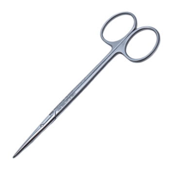 Strabismus Scissors, Straight, Rounded Shanks, Round Tapered Blades, Two Tone Finish, Overall Length 4-1/2" (115mm) 